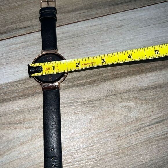 Rose Gold Wristwatch Women’s Black Band  Japan Movement Tested Added New Battery - Picture 4 of 8